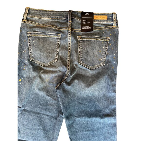 Sanctuary High-Rise Modern Straight Cropped Jeans Sparrow Blue Size 30 - Picture 3 of 8